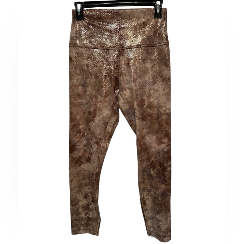 Lululemon Align Pink Brown High-Rise 25” Tie-Dye Pant Leggings Shine* Diamond - Picture 3 of 11